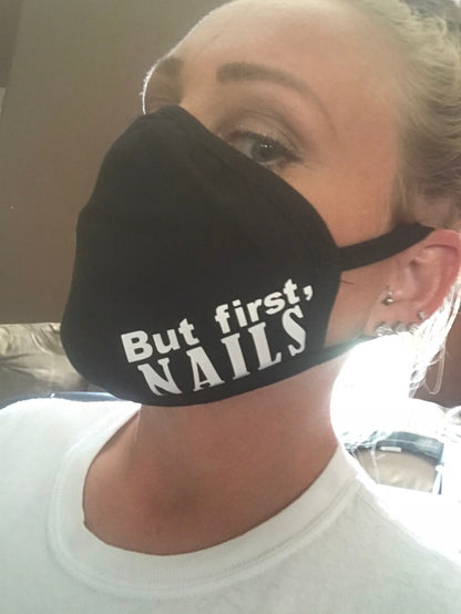 Nail-themed face mask  (choose design)