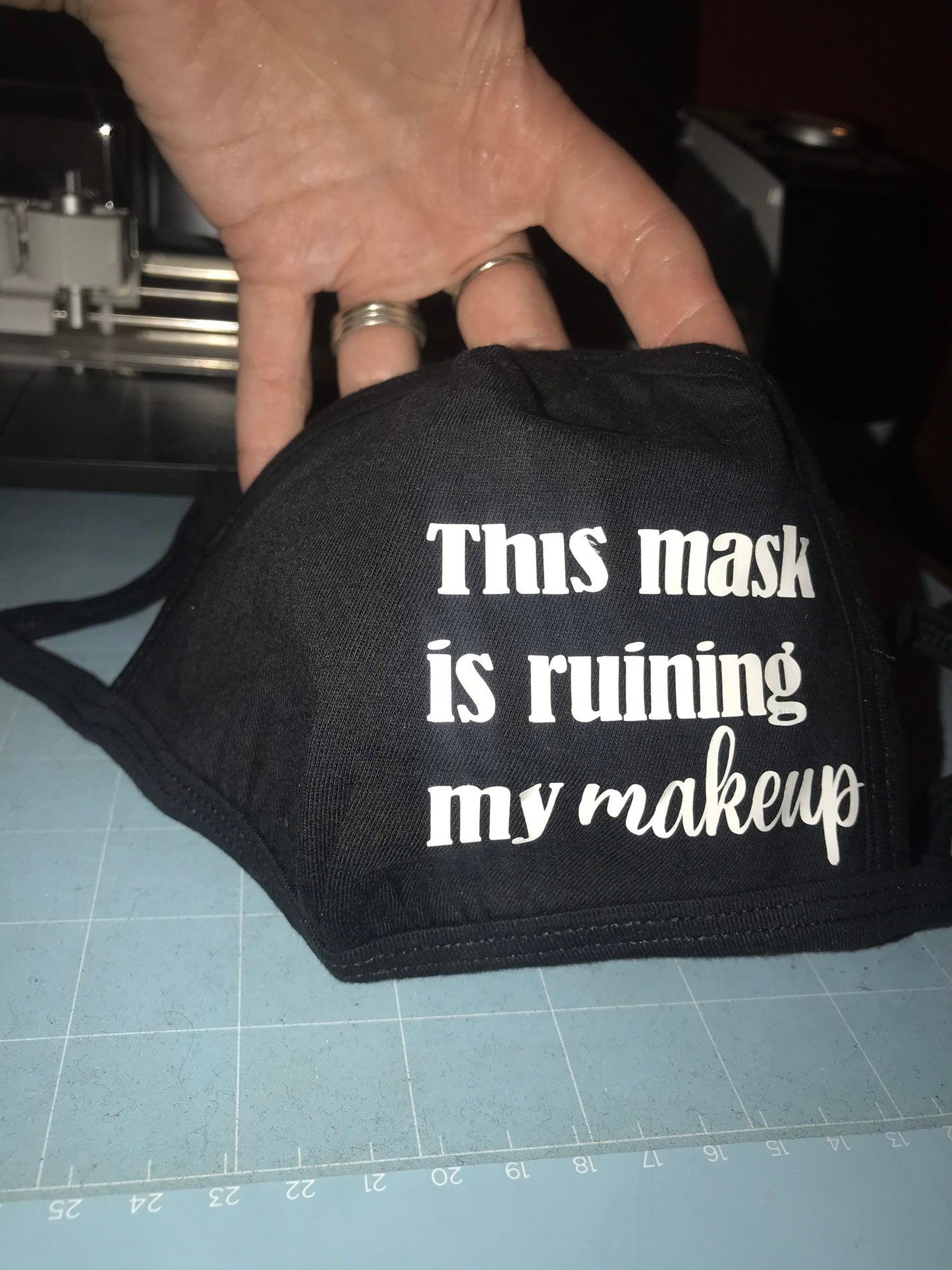 Makeup themed face mask